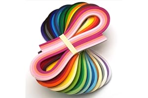 JUYA Thick Multi-Color Quilling Strips Set, 160+ GSM, 40 Colors, 10 Themes, 800 Strips, 54cm Length QP540C40H-05 Width 5mm (0.20 in)