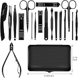 OWill Manicure Set 18pcs Nail Clippers Pedicure Kit Black Red brand view 7