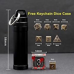 Haxtec Mini Dice Set: Tiny Small Metal DND Dice Set