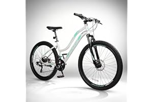 Convend 24/26/27.5 Inch Mountain Bike for Adults & Teens, 21-Speed Pro Gear with Twist Shifter, Dual Disc Brakes & Front Suspension Fork, All-Terrain Tires for City & Trail Riding