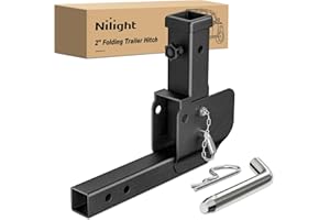 Nilight Trailer Hitch Folding Extender Mount Shank 16.54" Compatible with Wheelchair Cargo Carrier Adapter for 2 Inch Receive