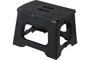 Vigar Compact Step Stool Foldable, 9-inch Step Stools for Adults up to 330 Pound, Lightweight Stool, Non-Slip Folding Step Stool, Black