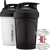 Hydra Cup - 2 Pack - 20oz Shaker Bottles | Protein Shaker Cups with Whisk Ball, Leak-Proof, Carry Handle | BPA-Free Gym Mixer for Protein Powder, Mixing Supplements