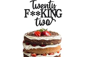 VEEGOOD 22 Cake Toppers, 22 Birthday Cake Toppers-Black Glitter, Funny 22nd Cake Topper for Men,22 Cake Topper For Women, 22nd birthday decorations Happy 22nd Birthday Cake Topper