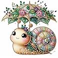 hill froeistung Special Shape Snail Diamond Art Painting Kits for Adults,Umbrella Diamond Art Kits for Beginners,Diamond Art Kits for Home Decor12×12inch/30×30cm Animals
