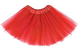 Zando Tutu for Toddler Girls Kids 4 Layers 2-8 Years Halloween Princess Dress up Soft Puffy Tulle Birthday Dance Skirt