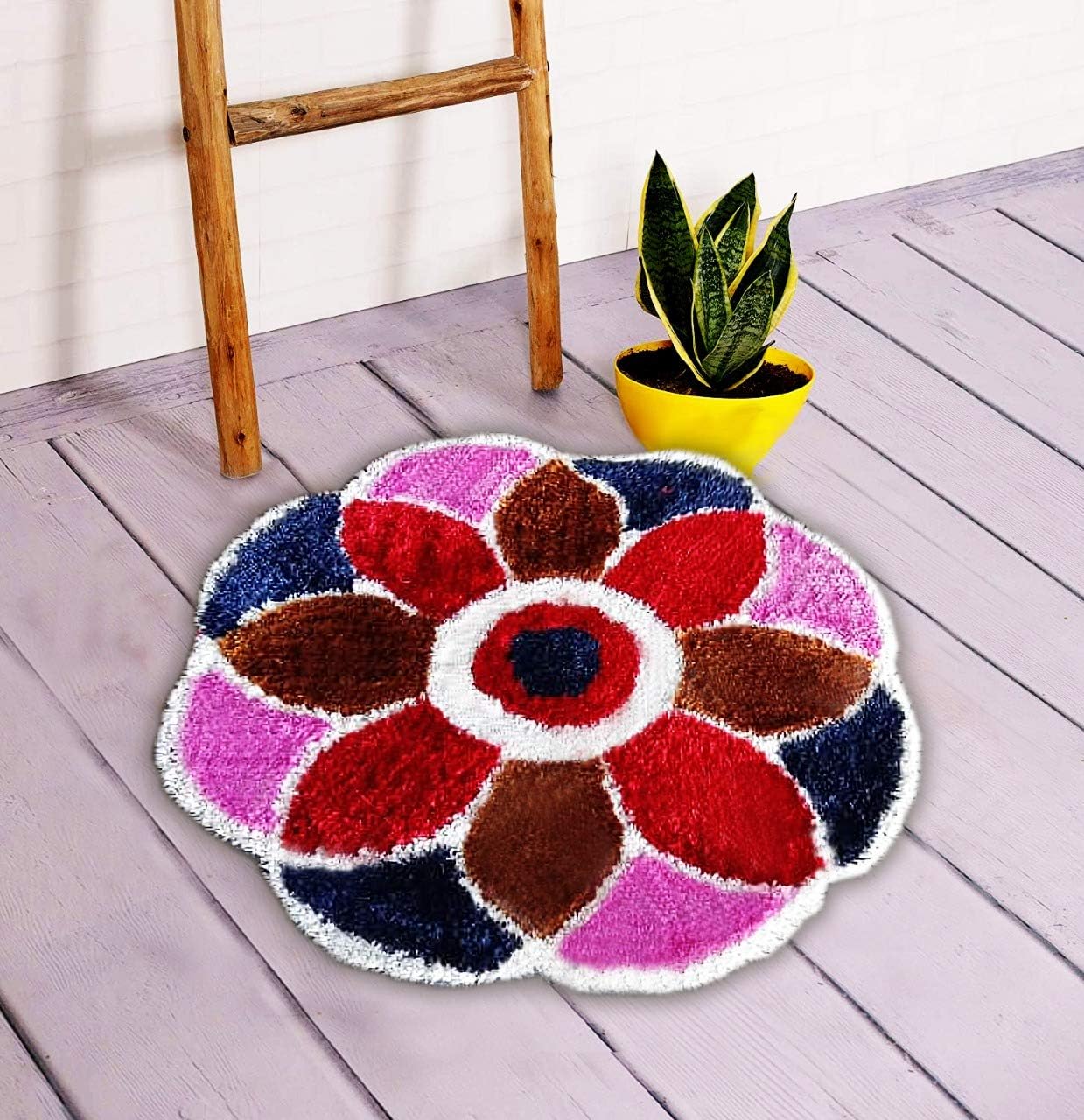 Buy ROYAL TREND Rangoli Door Mat, Rangoli Mate Shaggy Beside Runner
