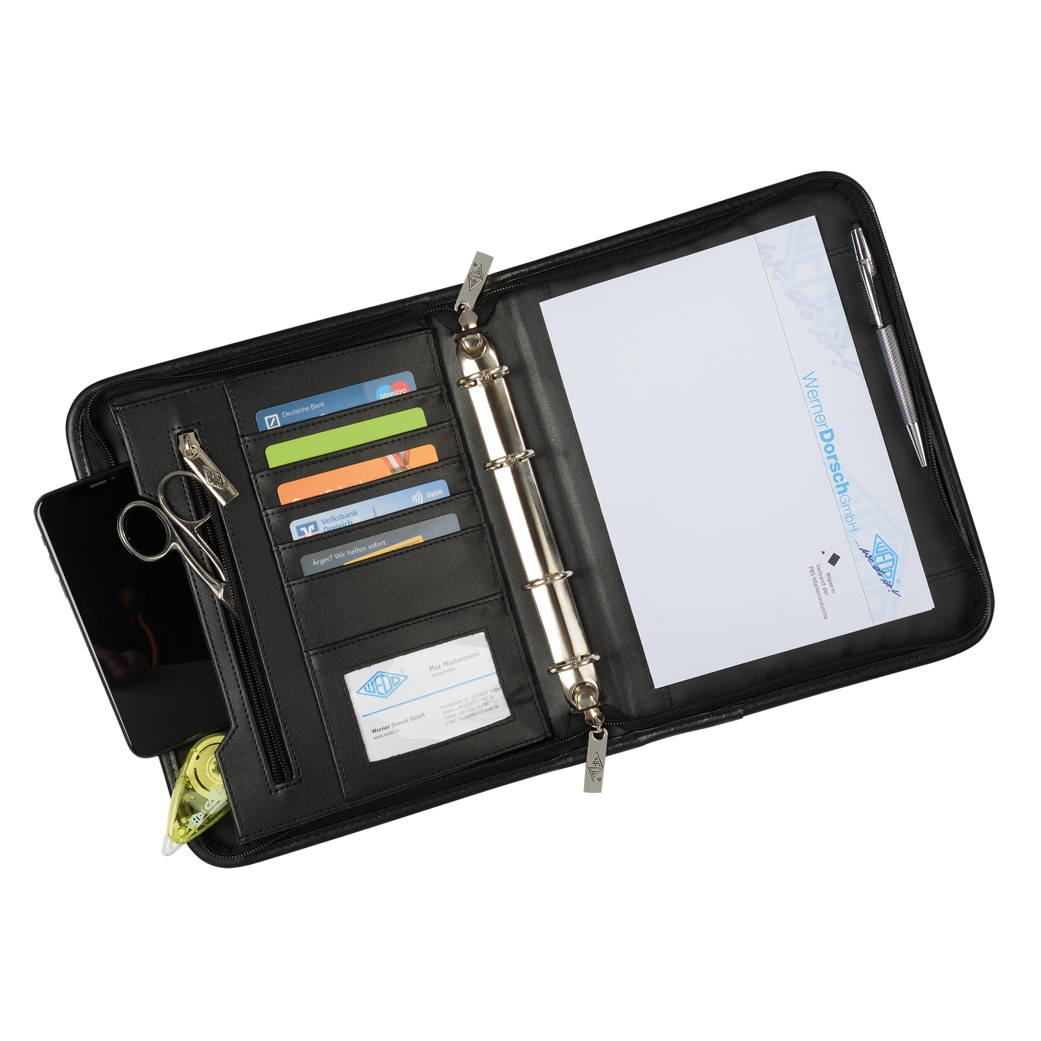Wedo 58 5101 Elegance A5 Executive Conference Folder - Black — image 1