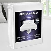 Protect-A-Bed Essential Mattress Pad King, 100% Waterproof, Dust Mite Barrier Mattress Pad, Breathable & Quiet, Antimicrobial, Fits 11"-18" Mattresses