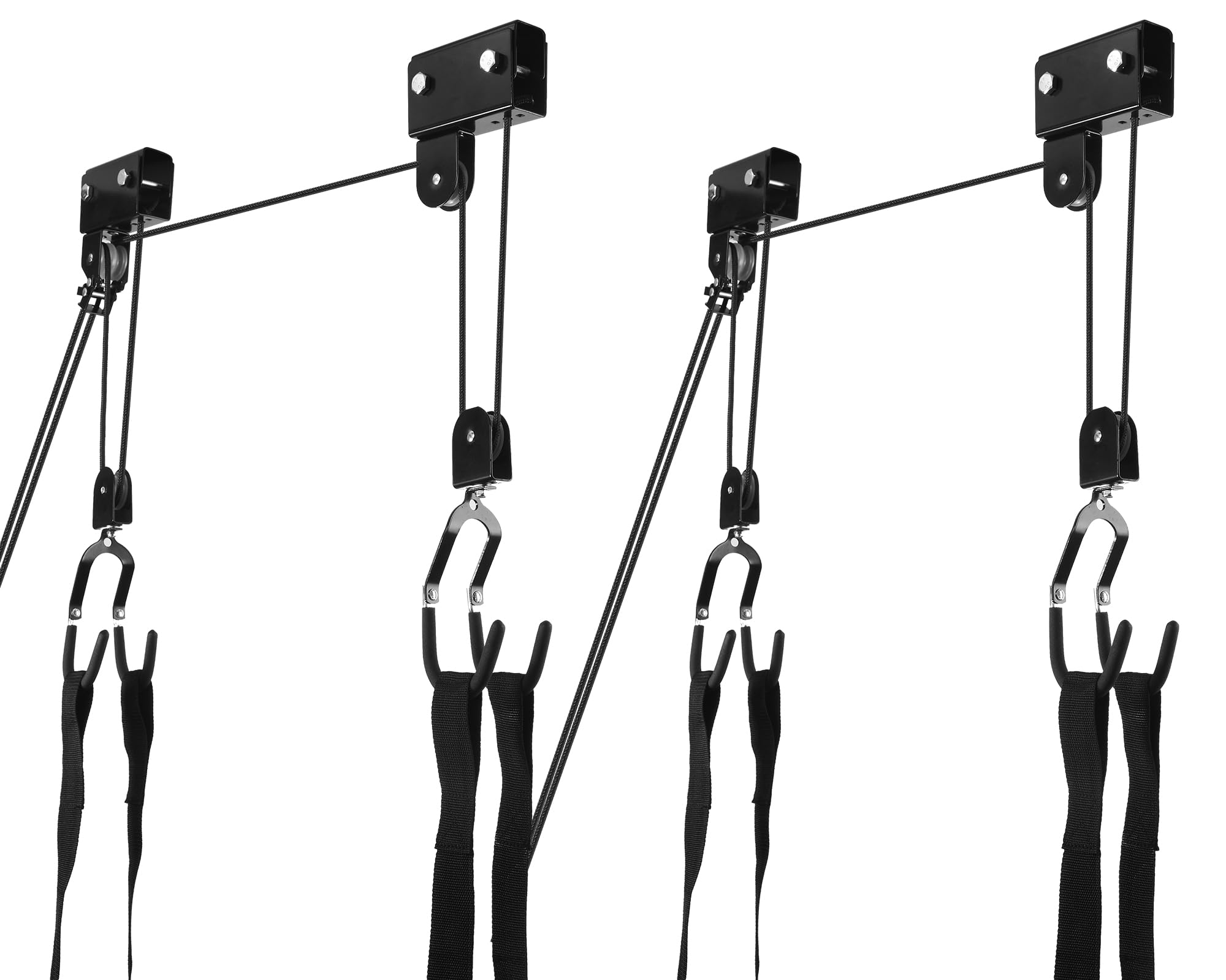 Photo 1 of Therwen 2 Pack Kayak Hoist Lift Systems with 100 lb for Kayaks Canoes Surfboards Bikes Ladders Garage Storage Canoe Lift Pulley System Capacity Ceiling Mount Hoists