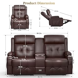 Recliner Sofa Sets, Massage Reclining Loveseat Sofa