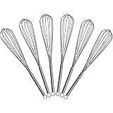 8 inch Mini Wire Whisk 6 Pack - Stainless Steel