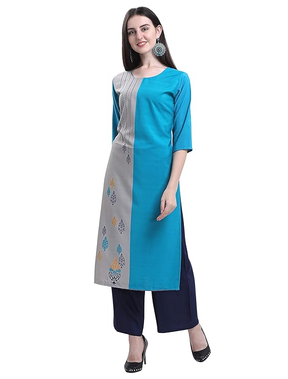 Women's crepe Straight Kurta