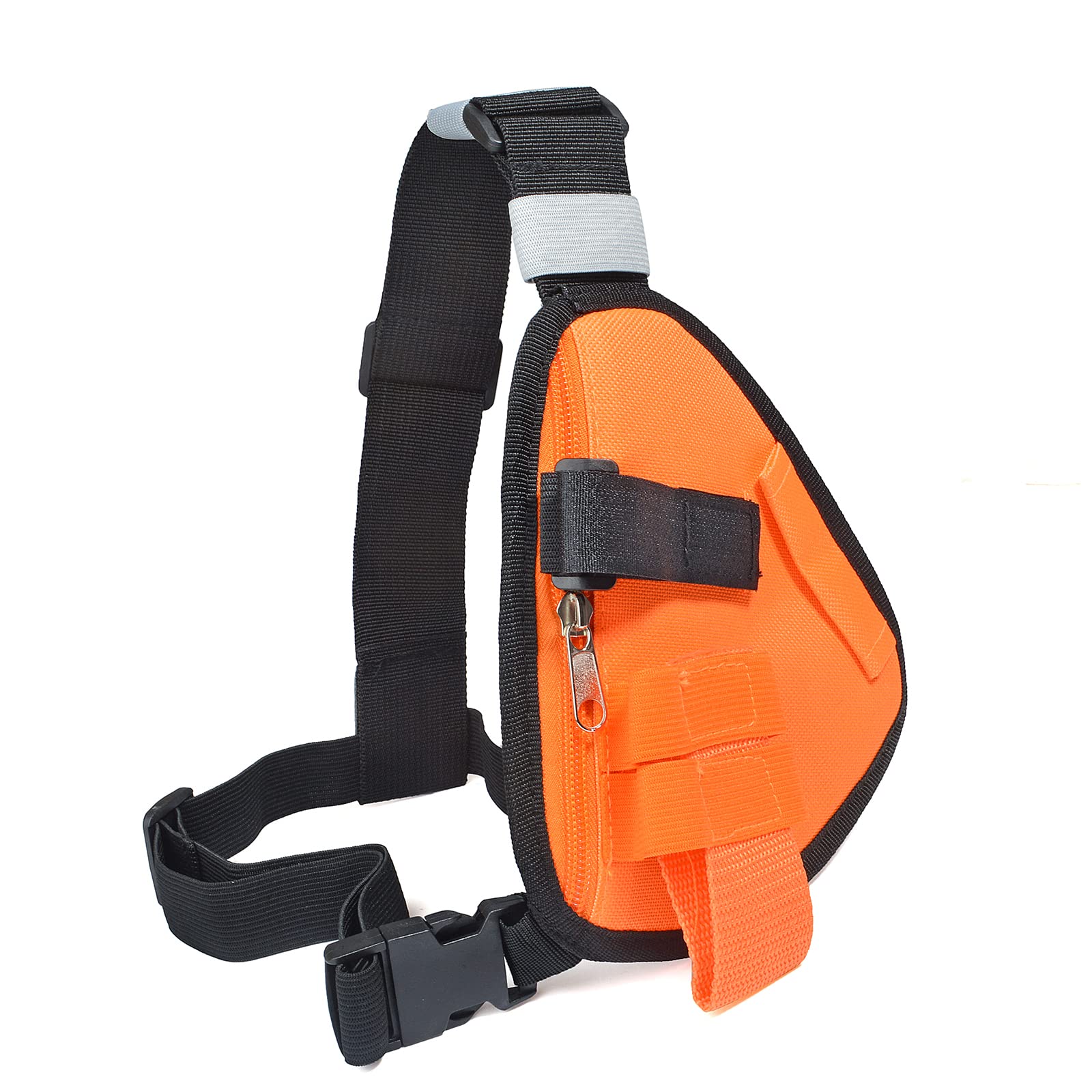 UAYESOK Two Way Radio Chest Pouch Holder Radio Chest Pack Shoulder Harness Holster Universal Vest Bag Case with Nylon Strap Belt for BAOFENG Motorola Midland Icom Cobra Walkie Talkie (Orange, Small)