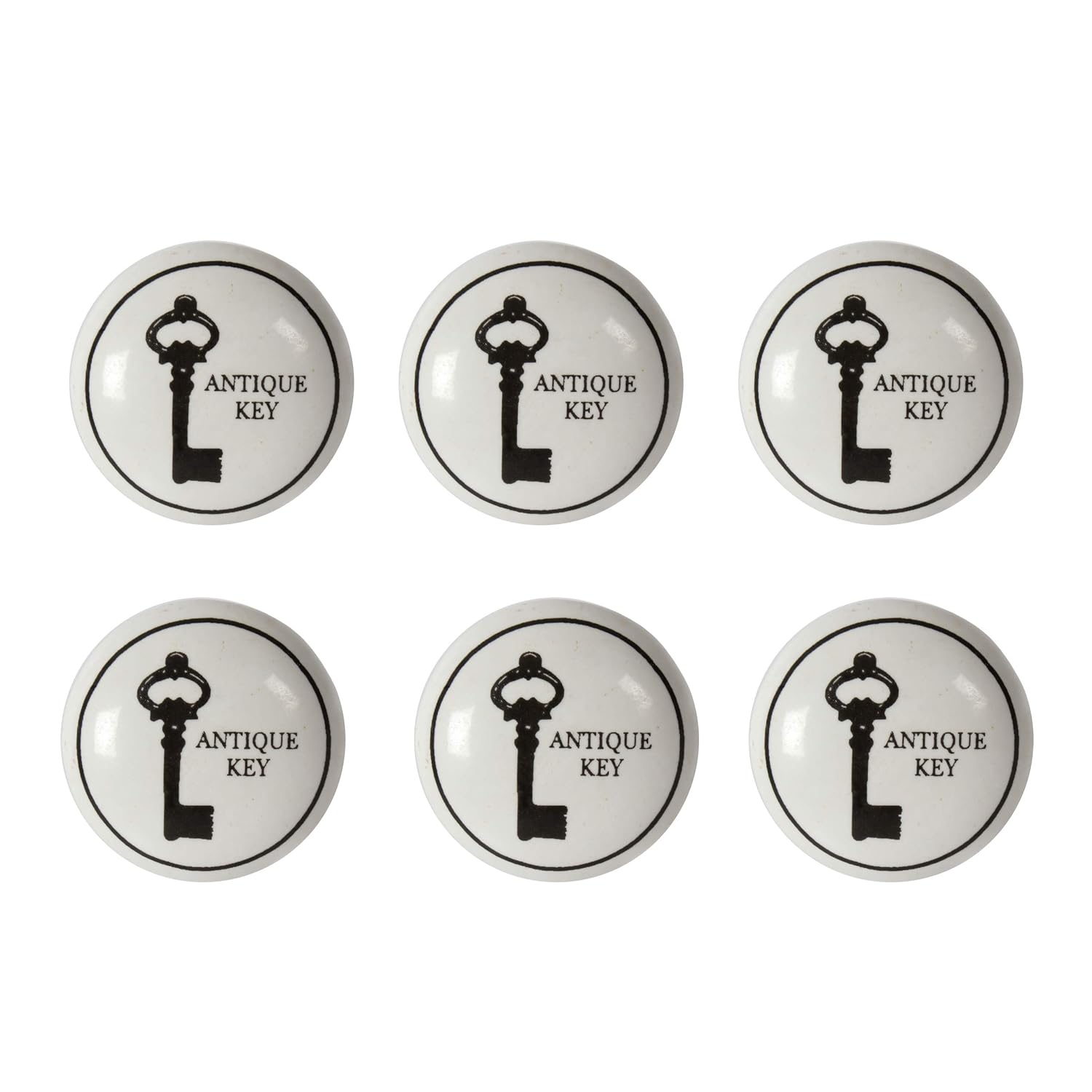 Rhart 1 5antique Key Ceramic Round Cabinet Door Knobs Drawer Pulls