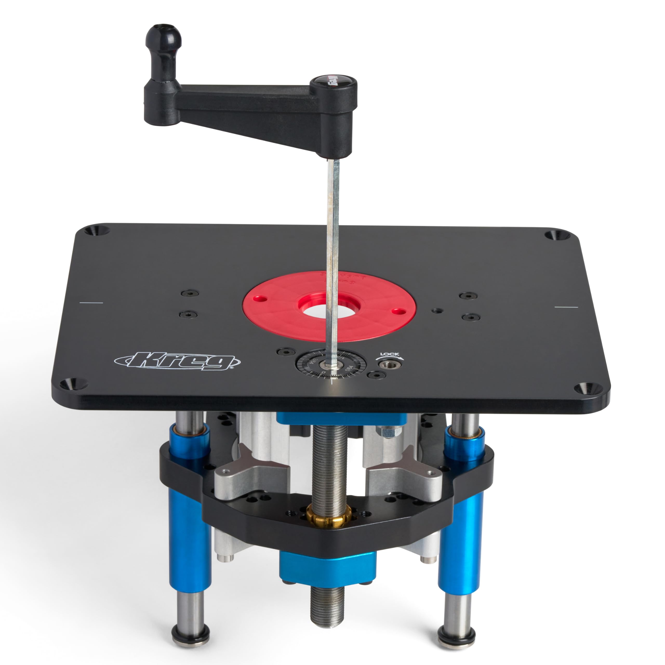 Kreg PRS5000 Elevador de enrutador de precisión - Sistema de elevación de mesa de enrutador - Inserto de placa de enrutador duradero - Inserto de placa de mesa de enrutador - Para configuraciones rápidas, precisas, confiables y repetibles