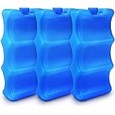 ISUSSER Pack of 3 Reusable Ice Packs for Breastmilk Storage, Bottle Ice Packs for Cool Cooler Bag, Breakfast, Lunch, Baby Bottles, Beer, Camping and Travel