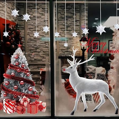 Christmas Window Sticker Xmas Walls Decal Diy Pvc Clings Set Merry