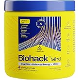 LevelUp Biohack Mind - Nootropic Brain Supplement for Men & Women | Balanced Energy, Focus, Mood & Stress Optimization with Ashwagandha, Lion's Mane, Alpha GPC, Ginseng and More - 60 Count