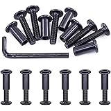 Stainless Steel Hex Drive Socket Cap Use For Cot Bed Crib Bolt & Cap Nut Kit Screw Post Fit For Furniture Black - View #6