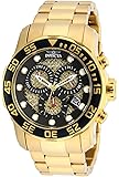 Invicta Men's 19837SYB Pro Diver 18k Gold Ion-Plated Stainless Steel Watch