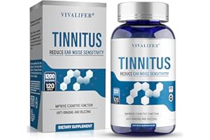DQQI Tinnitus Relief for Ringing Ears Supplement - 120 Capsules (60-Day Supply) - Supports Hearing Loss & Ear Pain Relief - Reduces Ringing in The Ears & Tinnitus Symptoms