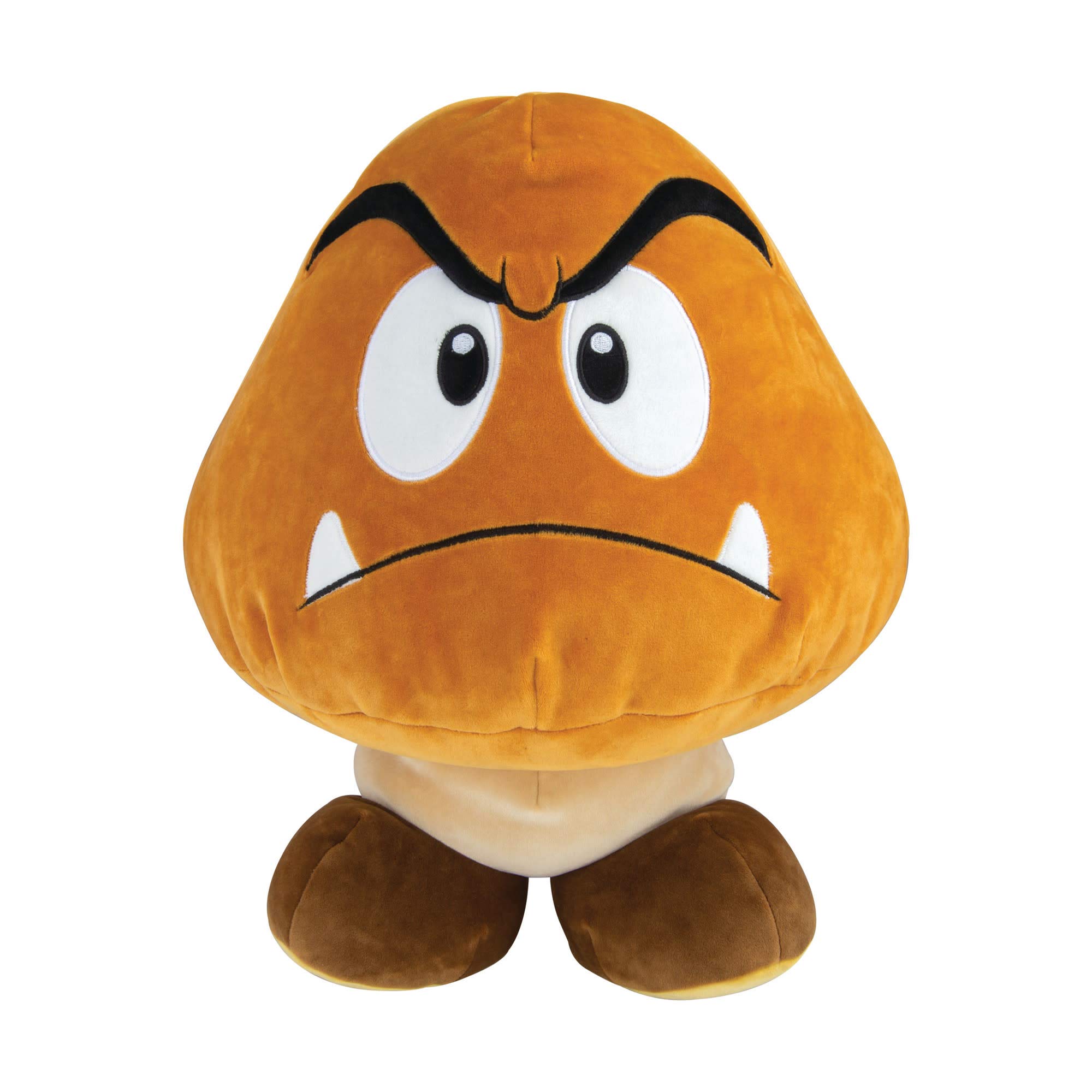 Club Mocchi Mocchi Mario Kart Mega Collectible Goomba, 15 Inches, Braun