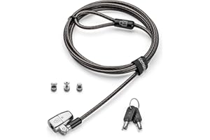 Kensington ClickSafe 2.0 3-in-1 Keyed Laptop Lock (T-Bar, Nano & Wedge Anchors)