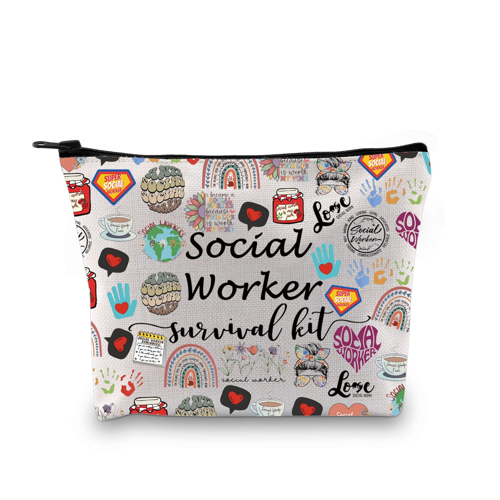 Social Worker Gift Social Worker Graduation Gift for Women Social Worker Survival Kit Portable Storage Bag (Survival Social Worker Bag EU)