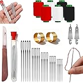 37Pcs Sewing Tool Set,Big Eye Steel Sewing Needles Kit, Includes 25 Needles, Seam Ripper, Beginner Sewing Work Set, Sewing Needle Set