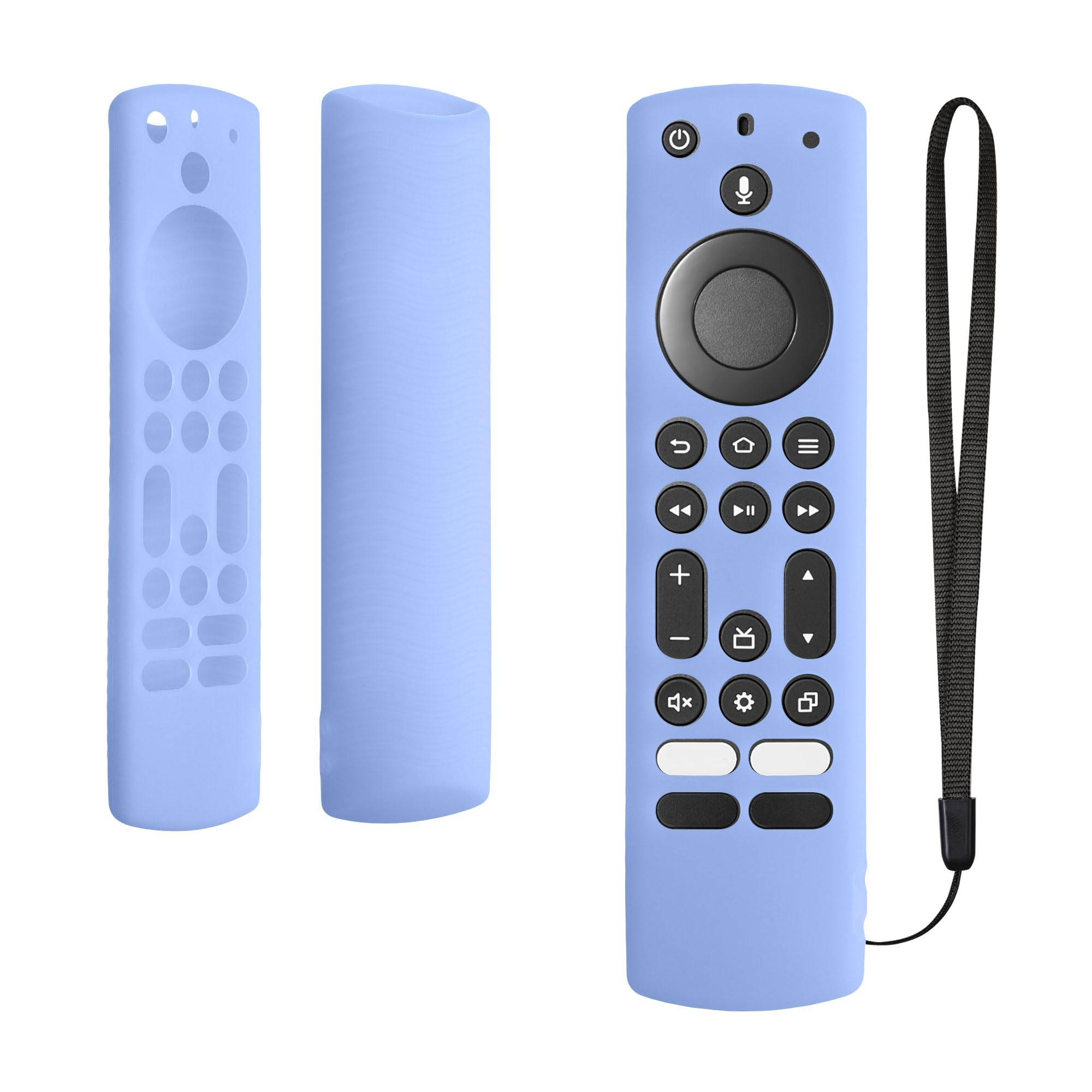 kwmobile Case Compatible with Toshiba and Insignia NS-RCFNA-21, CT-RC1US-21, CT95018 / Fire TV Case - Soft Silicone Cover for Remote Control - Light Blue — image 1