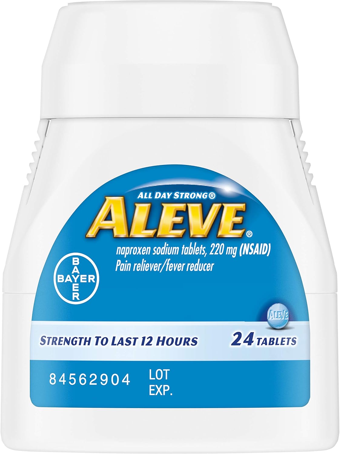 Aleve Tablets with Naproxen Sodium, 220mg (NSAID) Pain Reliever/Fever Reducer, 24 Count: Health & Personal Care