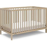 Graco Teddi 5-in-1 Convertible Crib (Driftwood) – GREENGUARD Gold Certified, Converts to Daybed, Toddler & Twin Bed with Headboard and Footboard, Adjustable Mattress Height