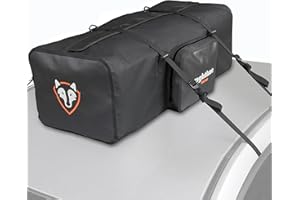 Rightline Gear Car Top Waterproof Duffle Bag For Travel, Attaches With or Without Roof Rack, 120 Liters, Black