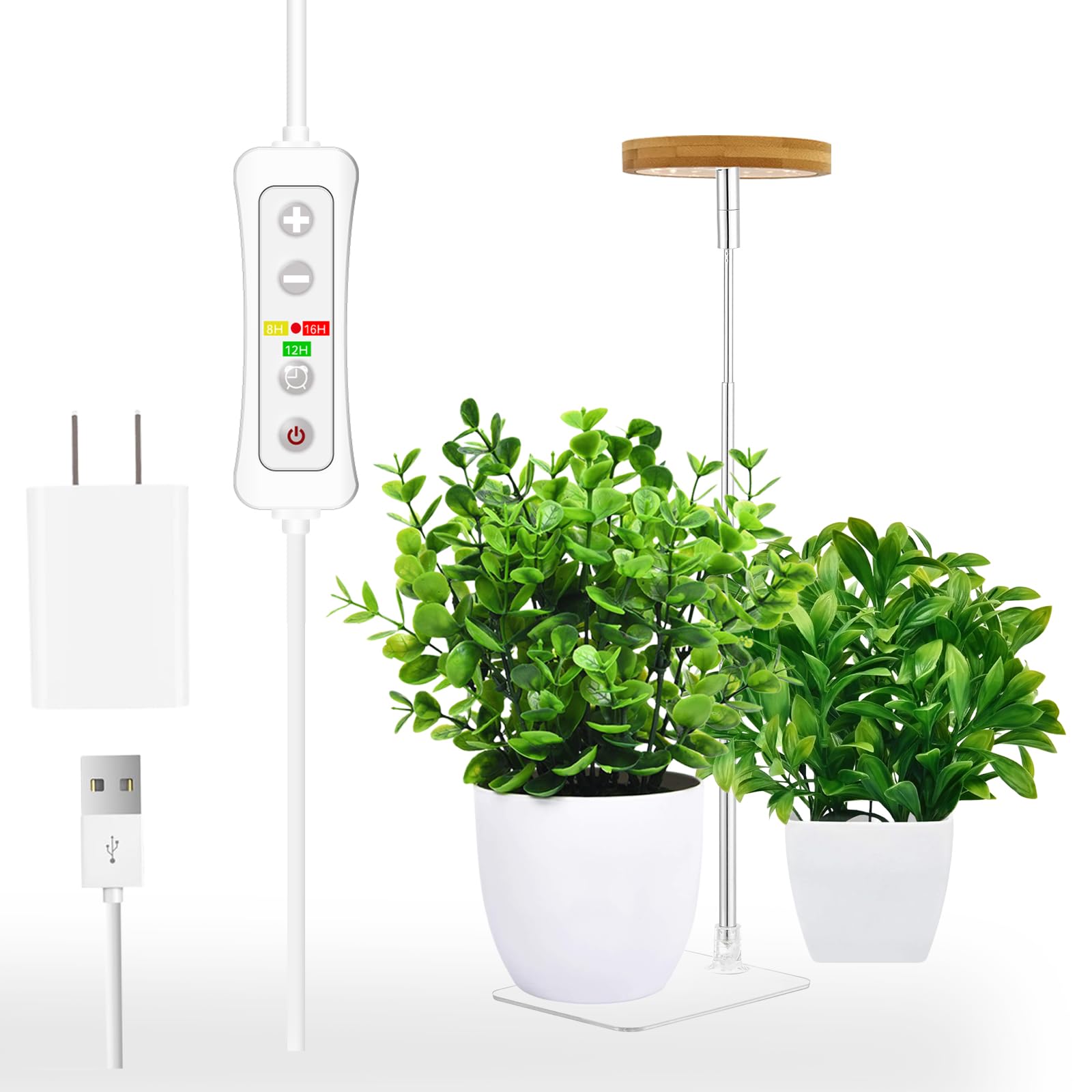 Photo 1 of (missing pieces) yadoker Halo Plant Grow Light, LED Growing Light Full Spectrum for Indoor Plants,Height Adjustable, Automatic Timer