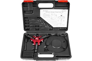 BILITOOLS Harmonic Balancer Puller Set, Upgraded 3-Jaw Pulley Puller with Holding Tool for Removing Harmonic Damper Balancers Compatible with Chevy, GM, Chrysler, Ford etc.