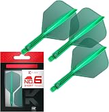 Target Darts K-Flex Integrated Flights and Shafts No.6 Green Short Pack of 3