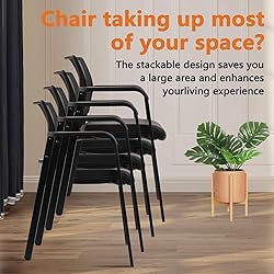 CLATINA Stackable Office Chair, Mesh Back Guest