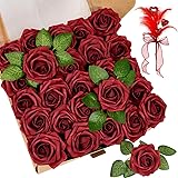 Wishwell Pop 50 Pcs Burgundy Roses Artificial