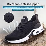 Hanani Steel Toe Caps Trainers Lightweight Boots EU41 UK7 Black White view 6