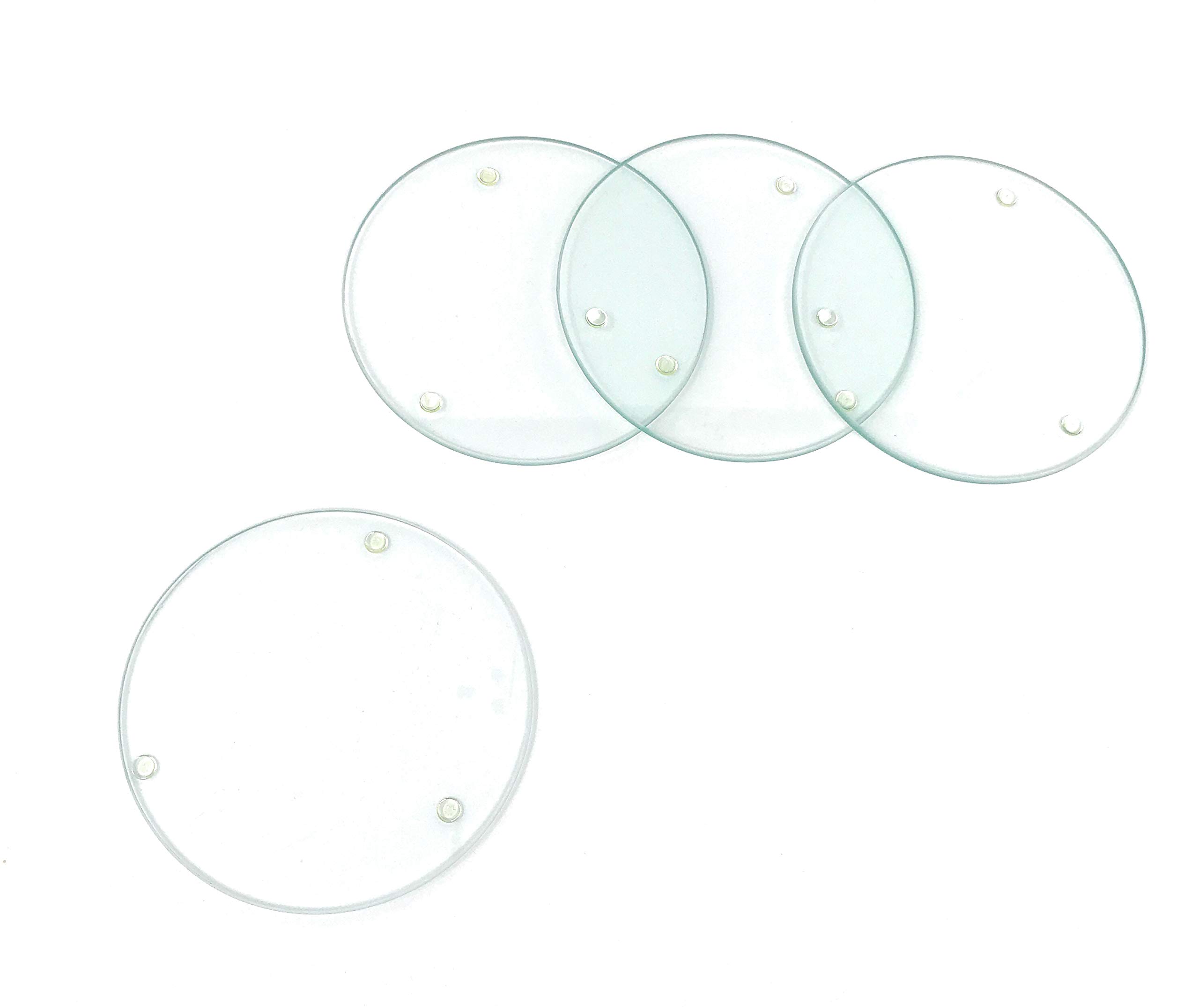 GLOREX Glass Coasters, Multi-Colour, 10.3 x 10.3 x 2.29 cm, 1 Unit
