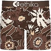 Ethika Men’s Mid Boxer Brief, 4-Way Stretch Performance Underwear - Hawaiian Bloom