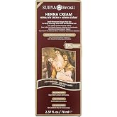 Surya Brasil Henna Cream Light Brown - 97% Natural Ingredients, Vegan, Cruelty-Free, Eco-Friendly, Semi-Permanent Hair Color, Deep Hydration &amp; Shine, 2.37 oz