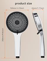 Magichome 5 Modes High Pressure Shower Head 120mm Wide Panel view 8
