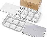 ecozoi Stainless Steel Ice Cube Trays, 2 Pack with