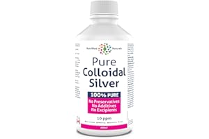Nutrimed Naturals - Pure Colloidal Silver 10ppm, 600ml Liquid 120-Servings - Helps Support your Immune System and Overall Vit