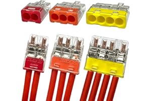 Dicio 75pcs Wire Connectors Kit - Push-in Terminals, Quick Connect, Low Voltage, 2-4 Port, 24-14 AWG