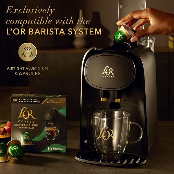 L’OR COFFEE PODS, 10 COUNT PROVOCATEUR MEDIUM ROAST BLEND, SINGLE-SERVE ALUMINUM COFFEE CAPSULES COMPATIBLE WITH THE L’OR BARISTA SYSTEM, 10 COUNT (PACK OF 1)