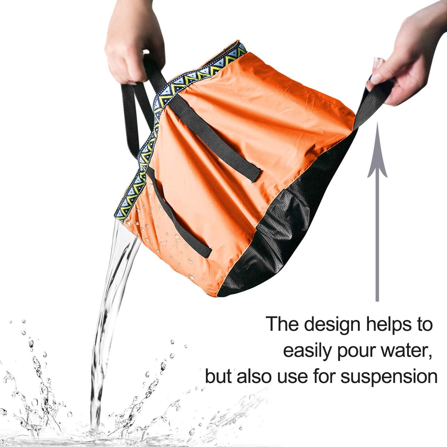 GKSELLING 12L Portable Folding Wash Basin, Lightweight and Durable Compact Collapsible Foldable Water Bucket Container for Camping Hiking Fishing Travelling etc. : Sports & Outdoors
