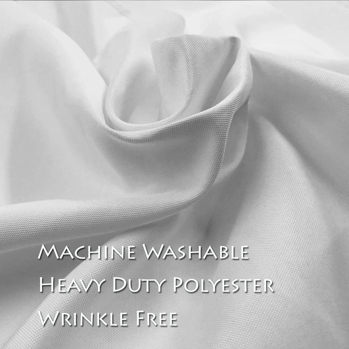 Craft And Party Premium Polyester Tablecloth - 90" x 156" Rectangle White Tablecloth for Wedding, Restaurant or Banquet: Furniture & Decor